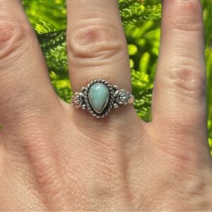 Larimar Heart Ring